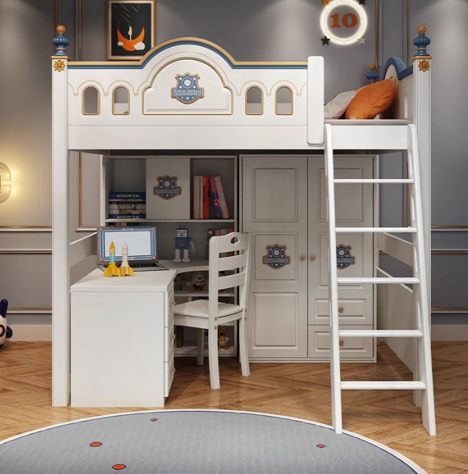 Bunk Bed With Stairs And Slide - Desain Tempat Tidur Tingkat Kayu Kastil