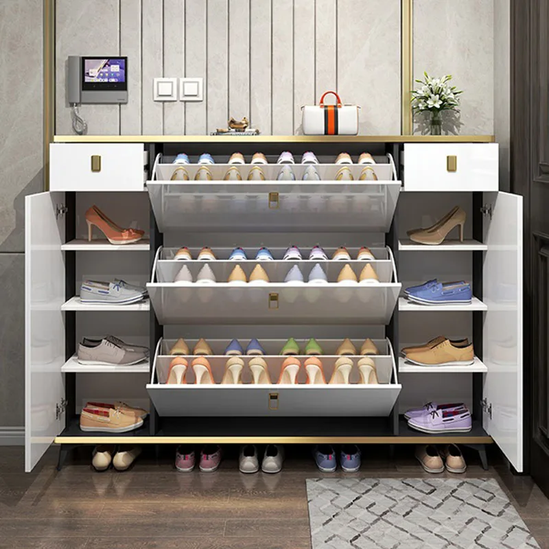 Shoe Rack Cabinet Narrow Entryway - Lemari Sepatu Tipis dan Sempit Penyimpanan