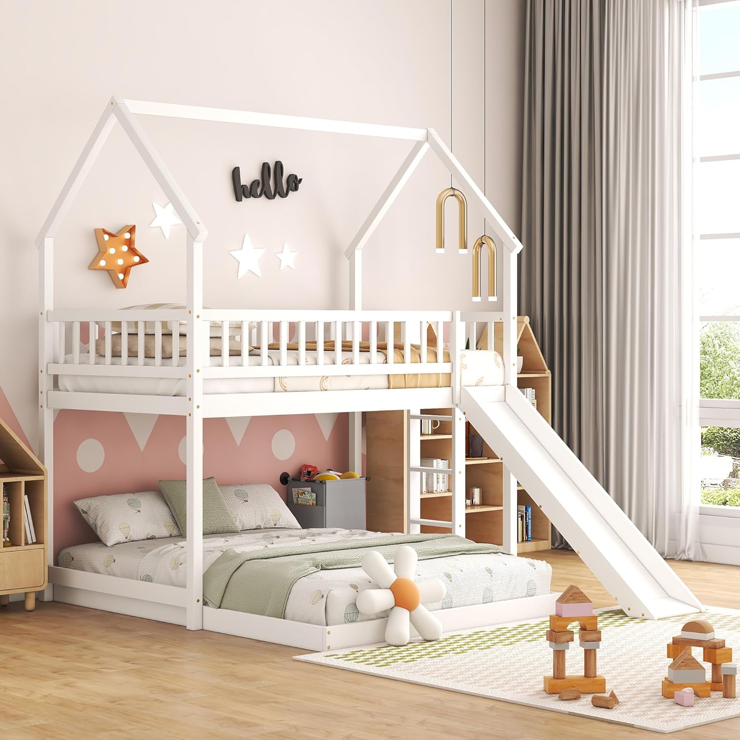 Bunk Bed With Stairs And Slide - Tempat Tidur Tingkat dengan Tangga dan