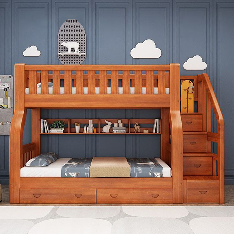 Bunk Bed With Stairs And Slide - ko- Tempat Tidur Anak Dewasa Berbingkai