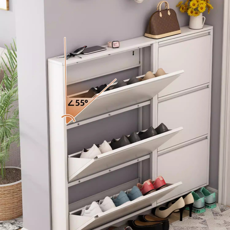 Shoe Rack Cabinet Narrow Entryway - Lemari Sepatu Modern Tipis, Rak Lipat