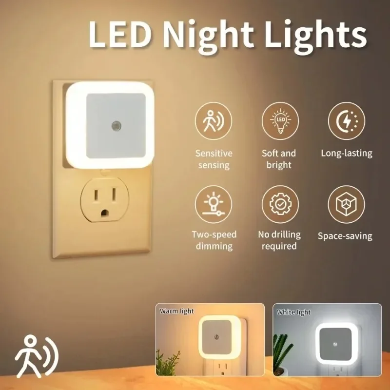 Floating Nightstand With Led Light - 1/6 Buah Lampu Sensor Lampu Malam