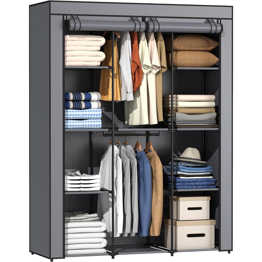 Wardrobe Closet Portable Fabric Cover - Lemari Pakaian Portabel, Lemari dengan 10