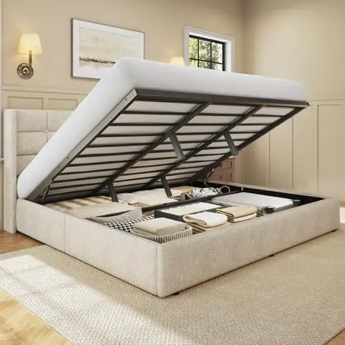 Gas Lift Storage Bed Hydraulic - Rangka Tempat Tidur King Size dengan
