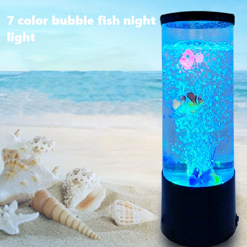 Floating Nightstand With Led Light - Lampu ikan LED, cahaya suasana malam