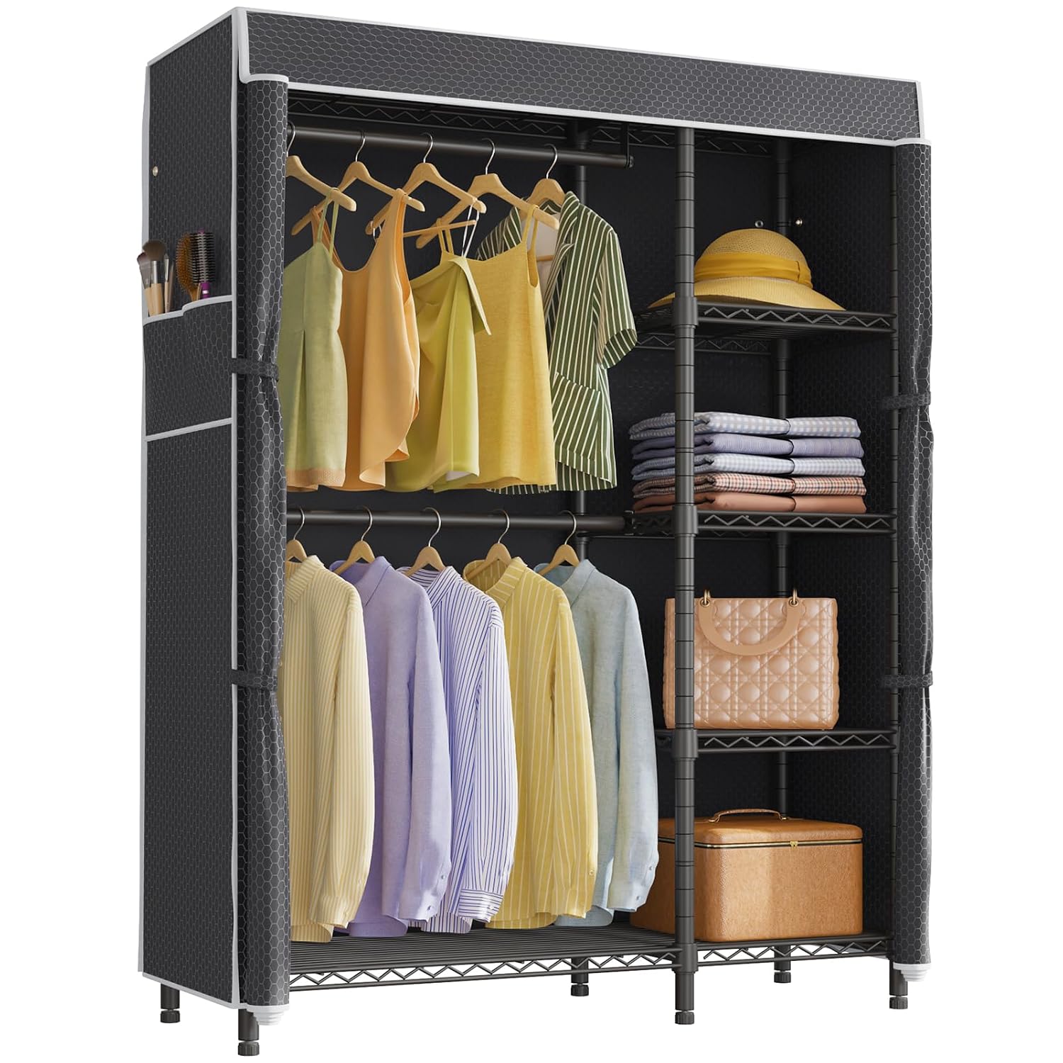 Wardrobe Closet Portable Fabric Cover - Lemari Pakaian Portabel, Rak Gantung Pakaian