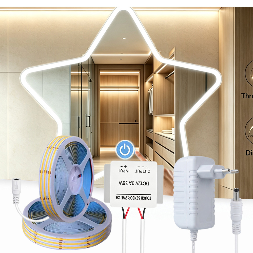 Dressing Table Vanity With Lighted Mirror - Cermin Rias Kamar Mandi dengan Kontrol