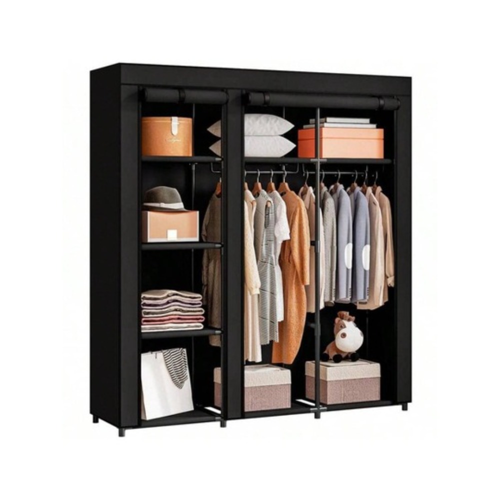 Wardrobe Closet Portable Fabric Cover - Lemari Pakaian Portabel dengan Rak Gantung