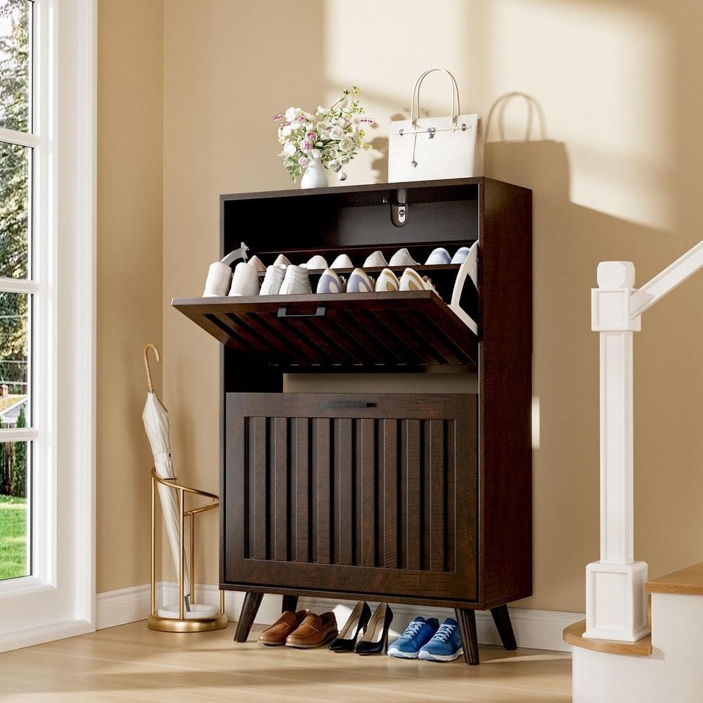 Shoe Rack Cabinet Narrow Entryway - Lemari Penyimpanan Sepatu atau Rak Sepatu