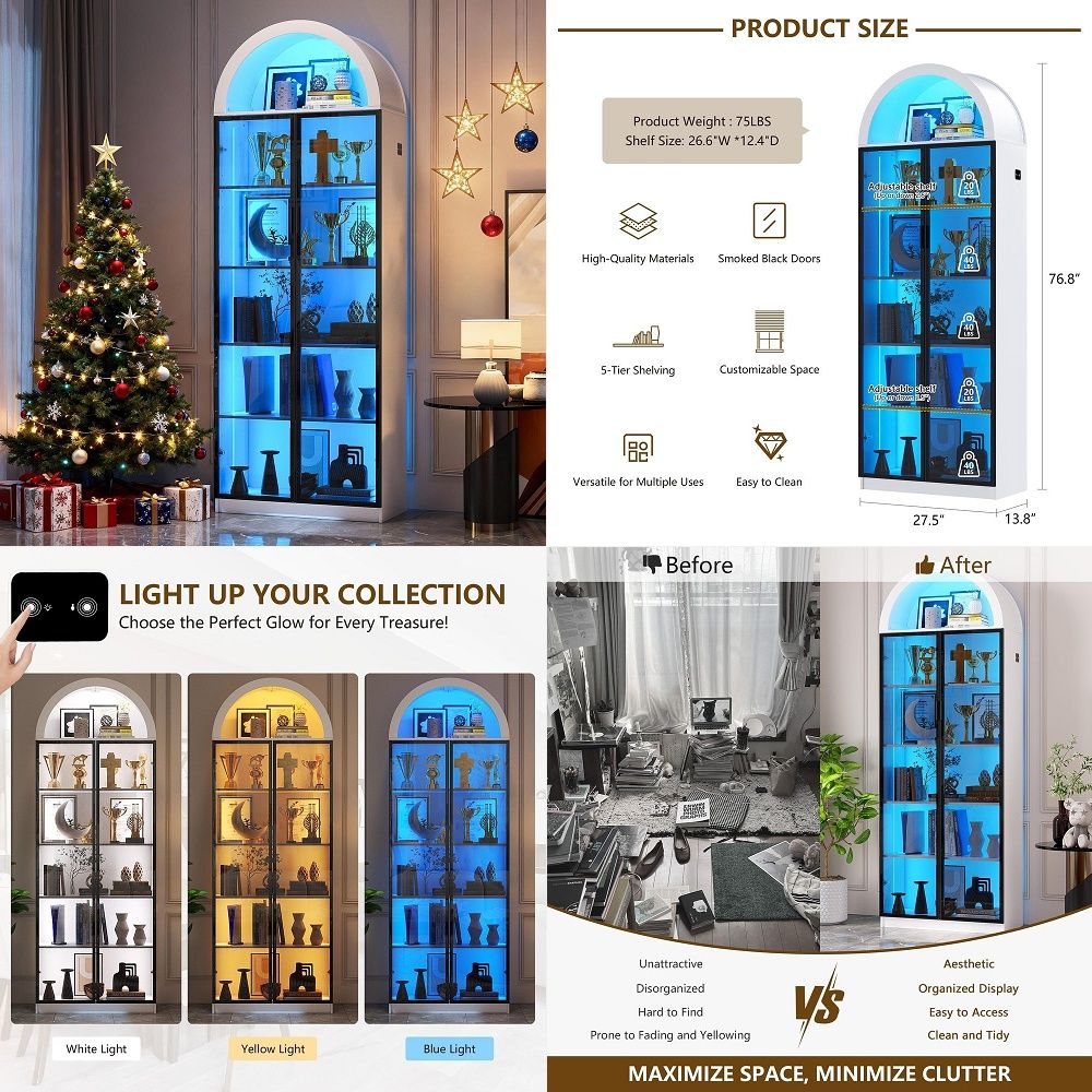 Storage - Lemari Pajangan dengan Pintu dan Rak