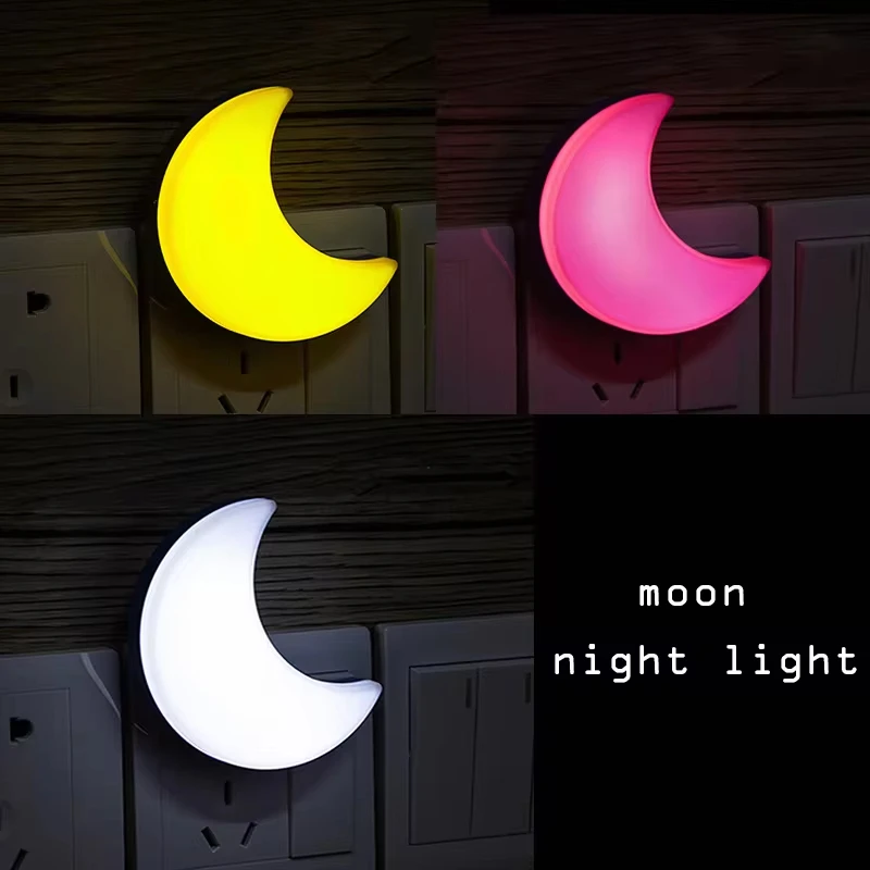 Floating Nightstand With Led Light - Lampu Malam Bulan 220V dengan Colokan