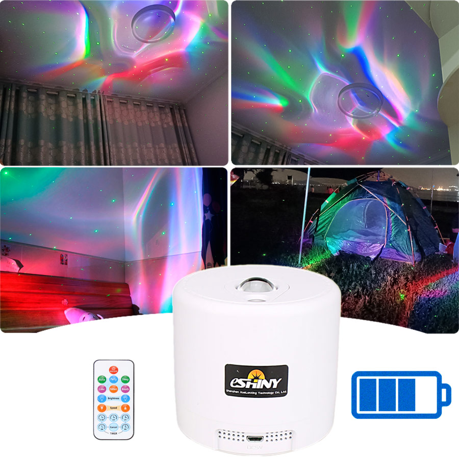 Floating Nightstand With Led Light - Proyektor Aurora Motif LED RGB SA204