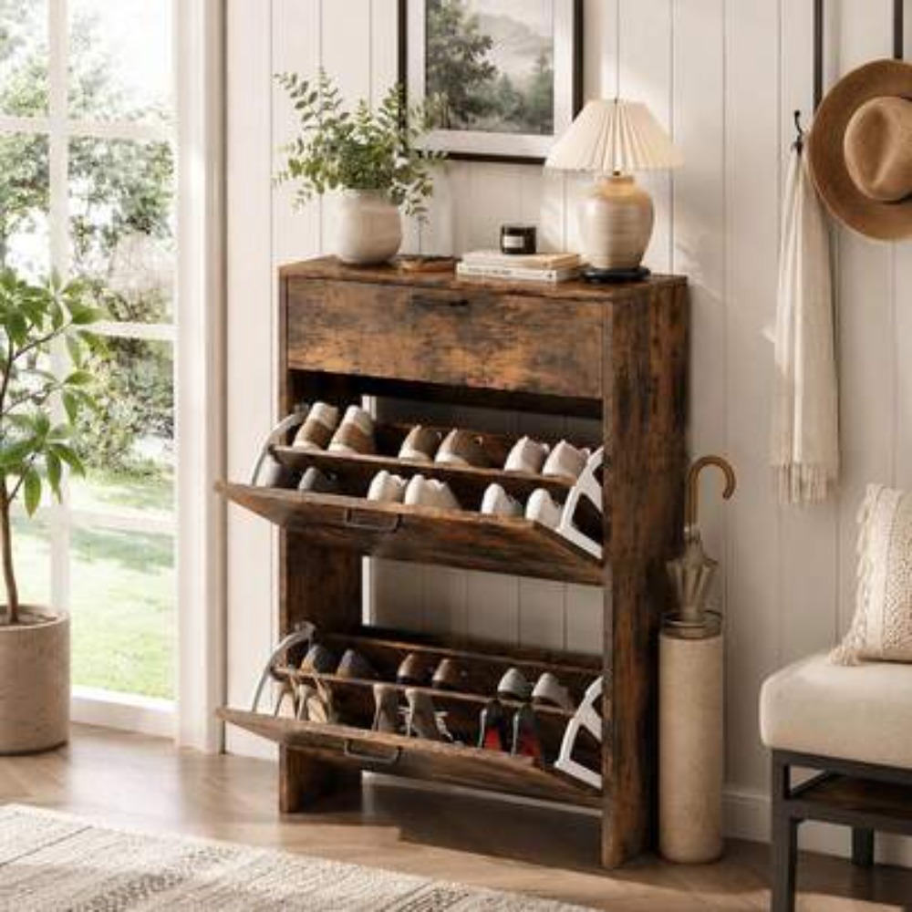 Shoe Rack Cabinet Narrow Entryway - Lemari Sepatu Sempit untuk Pintu Masuk,