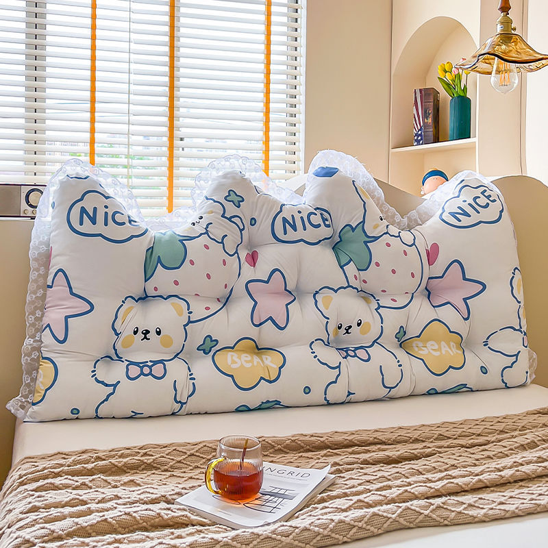Headboard Cushion Backrest Tatami - Renda mahkota 1.2M, bantal panjang anak