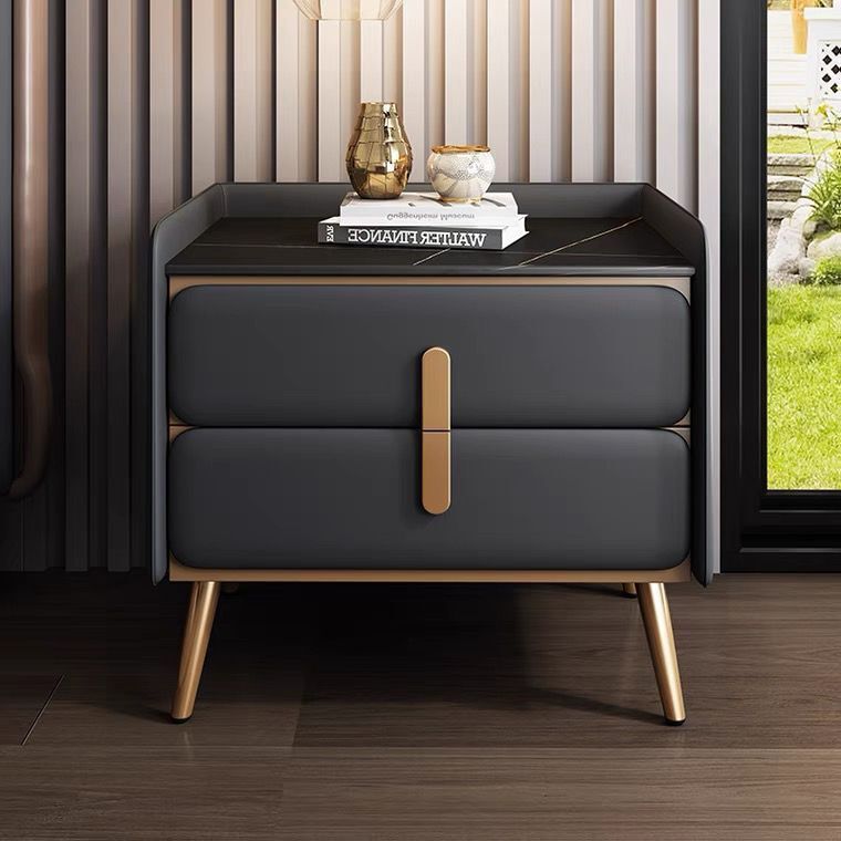 AOLIVIYA Meja Samping Tempat T - Solid Wood Nightstand 2 Drawers ulasan dan harga