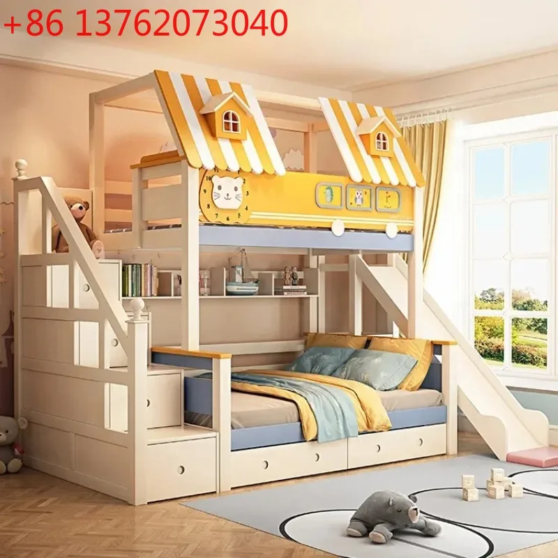 Tempat Tidur Tingkat Anak dari - Bunk Bed With Stairs And Slide ulasan dan harga