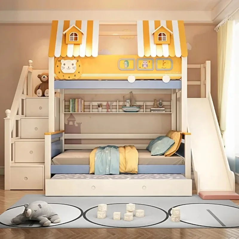 Tempat Tidur Tingkat Anak dari - Bunk Bed With Stairs And Slide ulasan dan harga