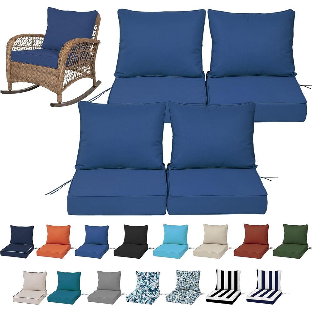 Set 4 Bantalan Kursi Dalam Rua - Outdoor Furniture ulasan dan harga