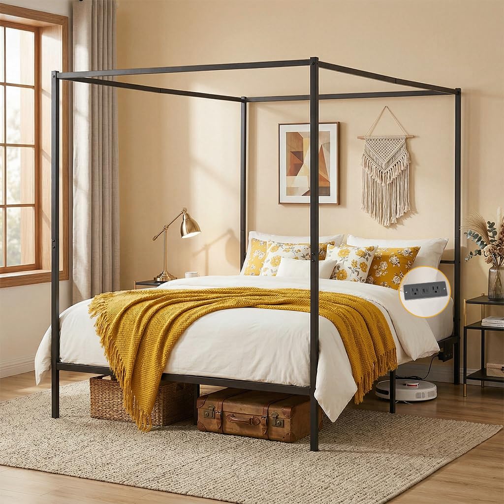 Rangka Tempat Tidur Kanopi Uku - Canopy Bed Frame Metal Queen ulasan dan harga