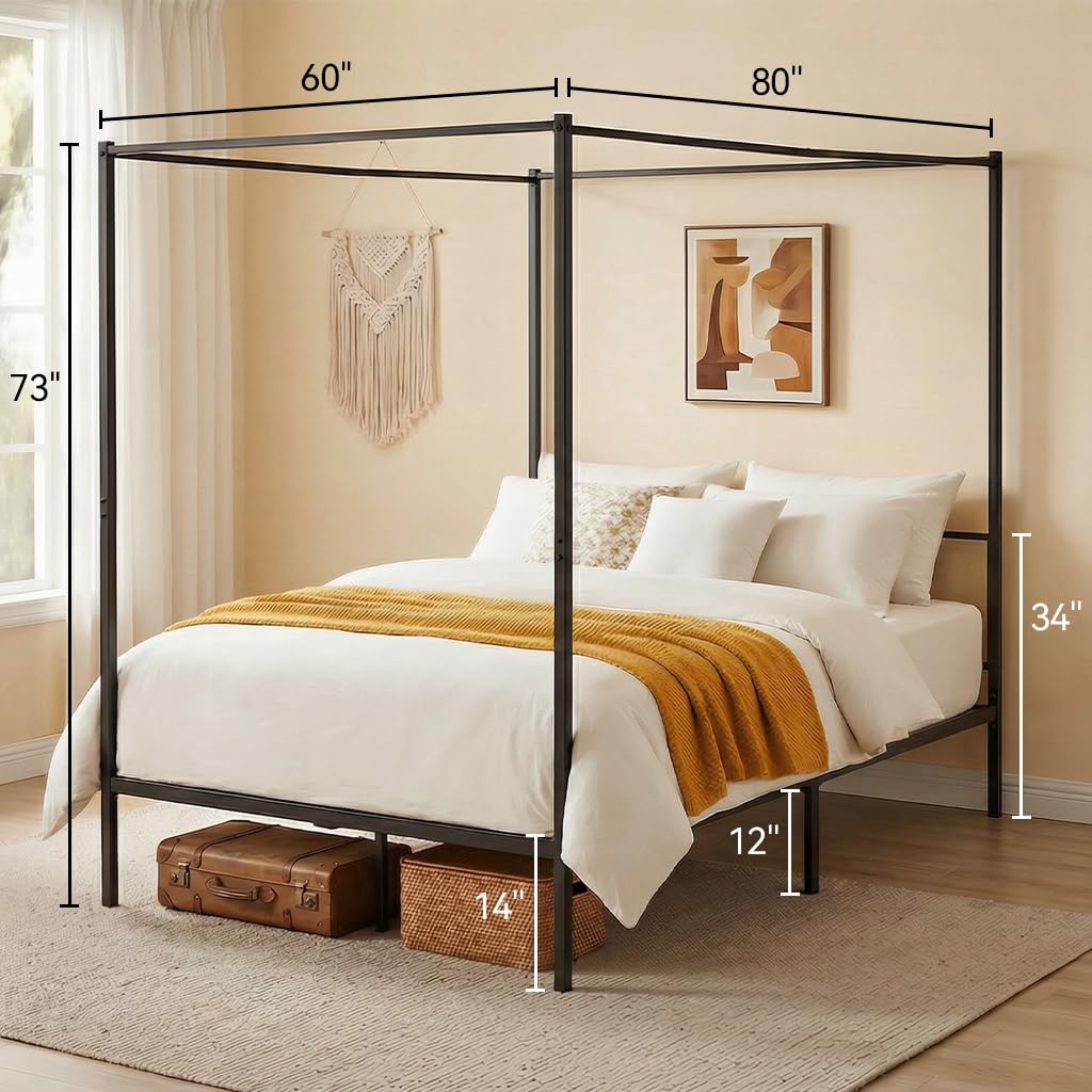 Rangka Tempat Tidur Kanopi Uku - Canopy Bed Frame Metal Queen ulasan dan harga