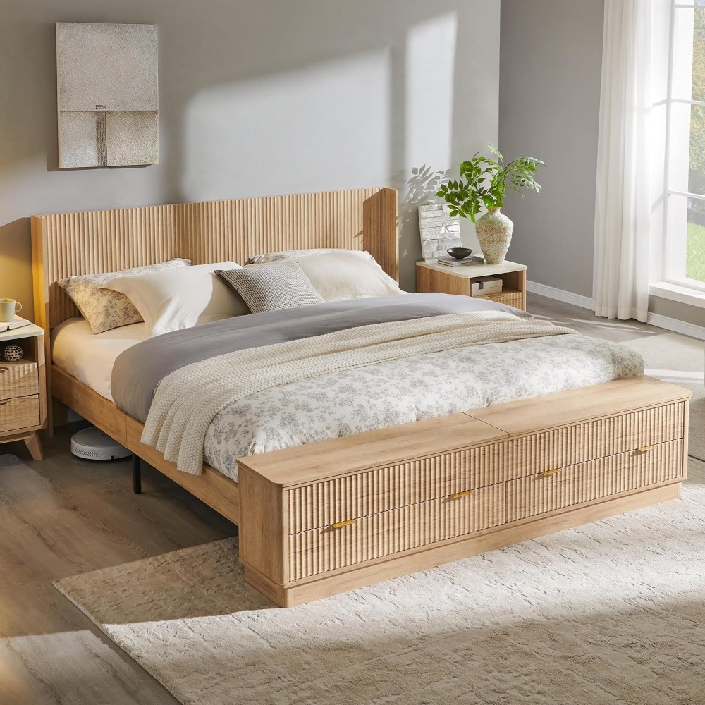 Rangka Tempat Tidur King Size  - King Size Bed Frame With Storage Drawers ulasan dan harga