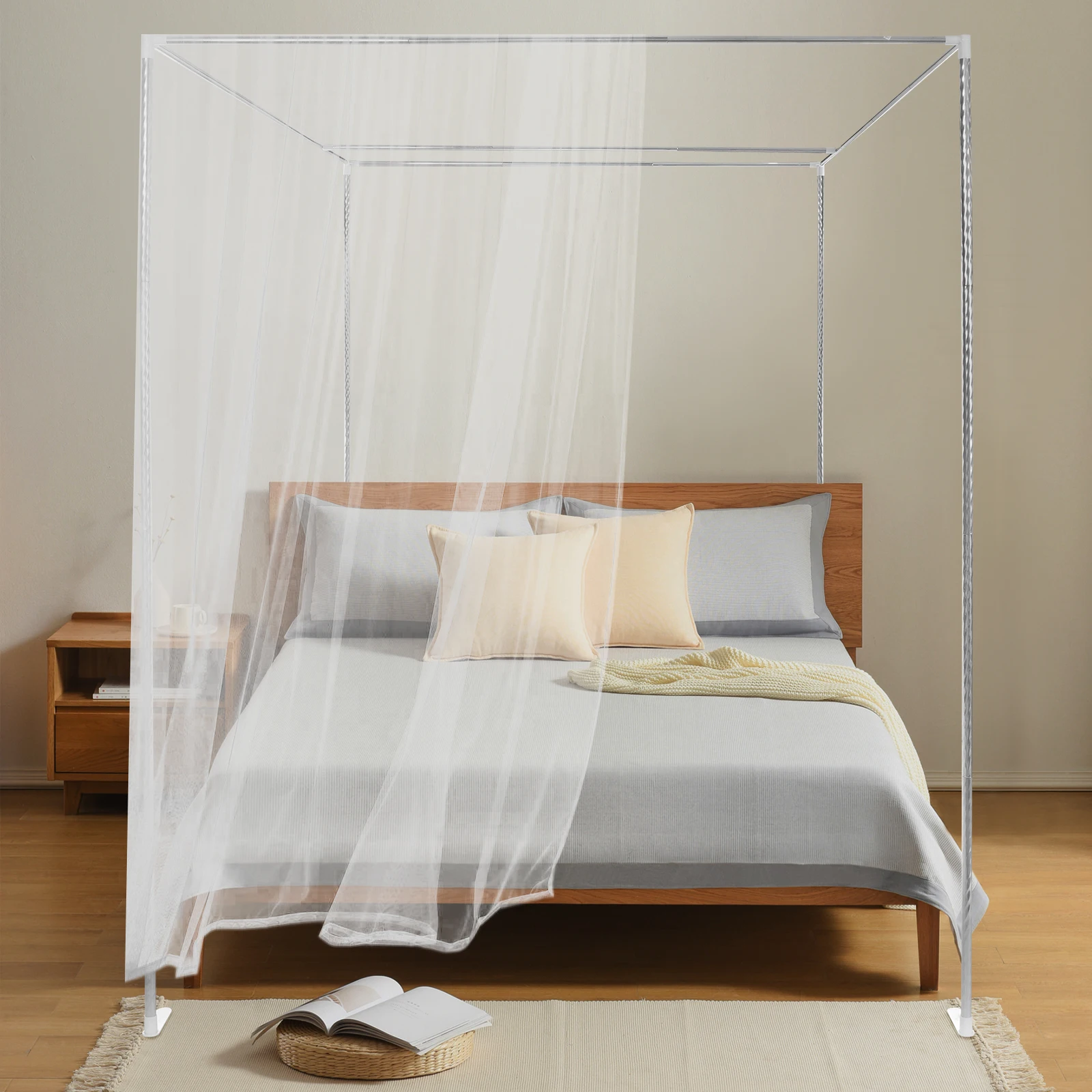 Rangka Kanopi Tempat Tidur 4 S - Canopy Bed Frame Metal Queen ulasan dan harga
