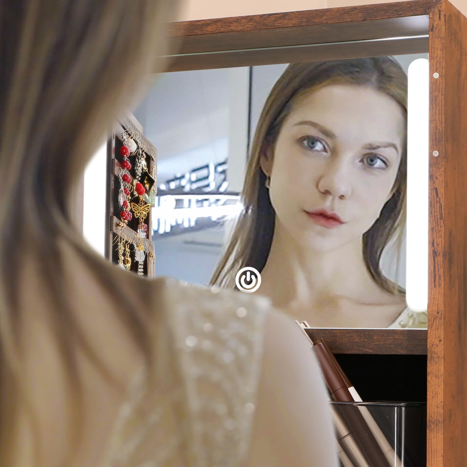 Cermin rias putar untuk lemari - Full Length Mirror Jewelry Armoire ulasan dan harga