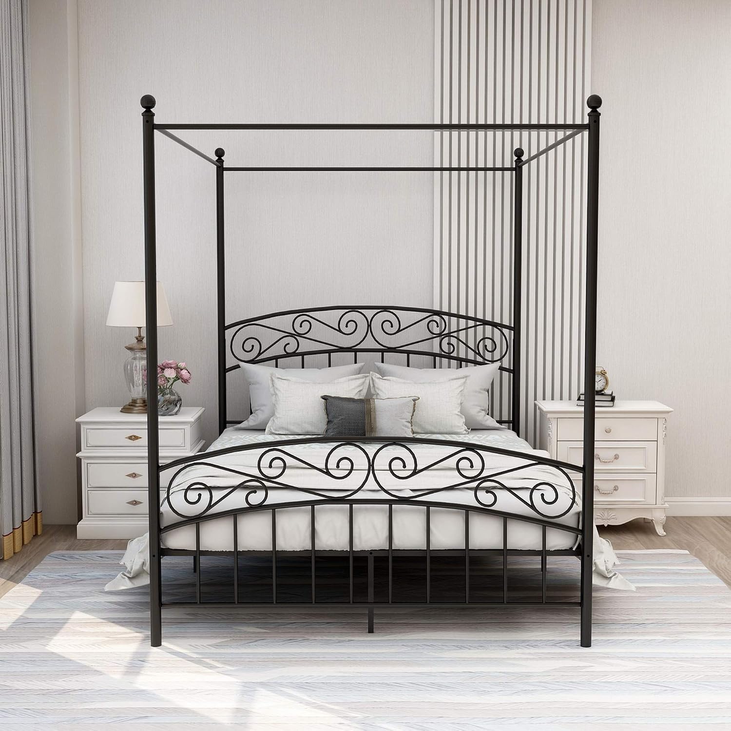 Rangka Tempat Tidur Kanopi Log - Canopy Bed Frame Metal Queen ulasan dan harga