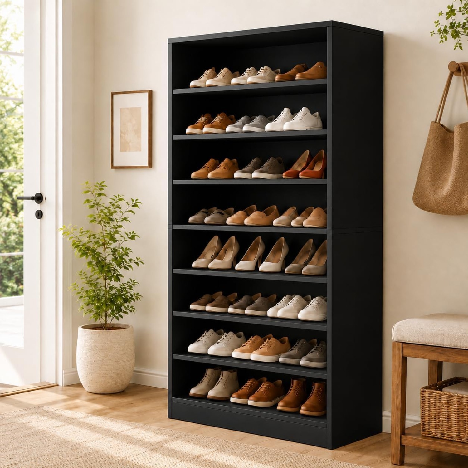 Rak Sepatu Tinggi 9 Tingkat un - Shoe Rack Cabinet Narrow Entryway ulasan dan harga