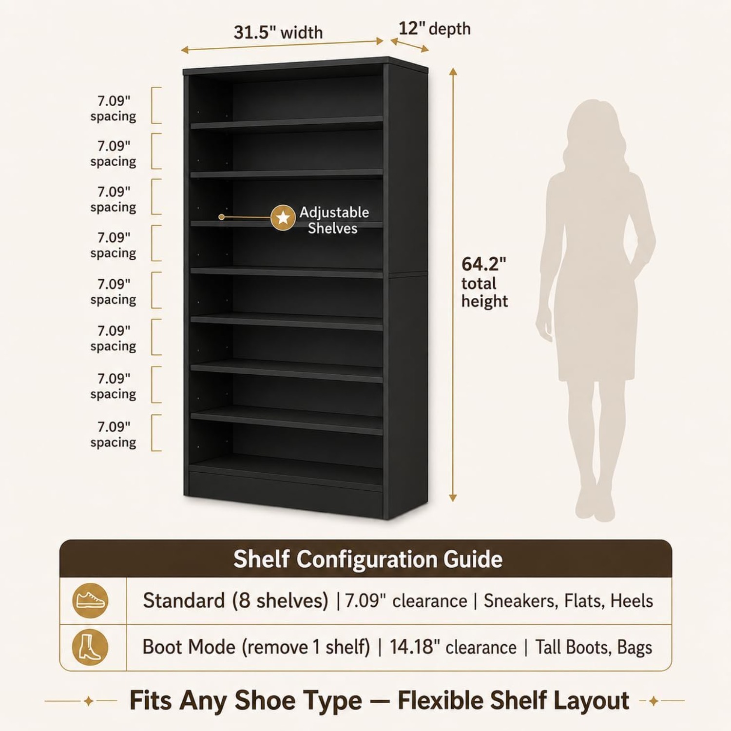 Rak Sepatu Tinggi 9 Tingkat un - Shoe Rack Cabinet Narrow Entryway ulasan dan harga