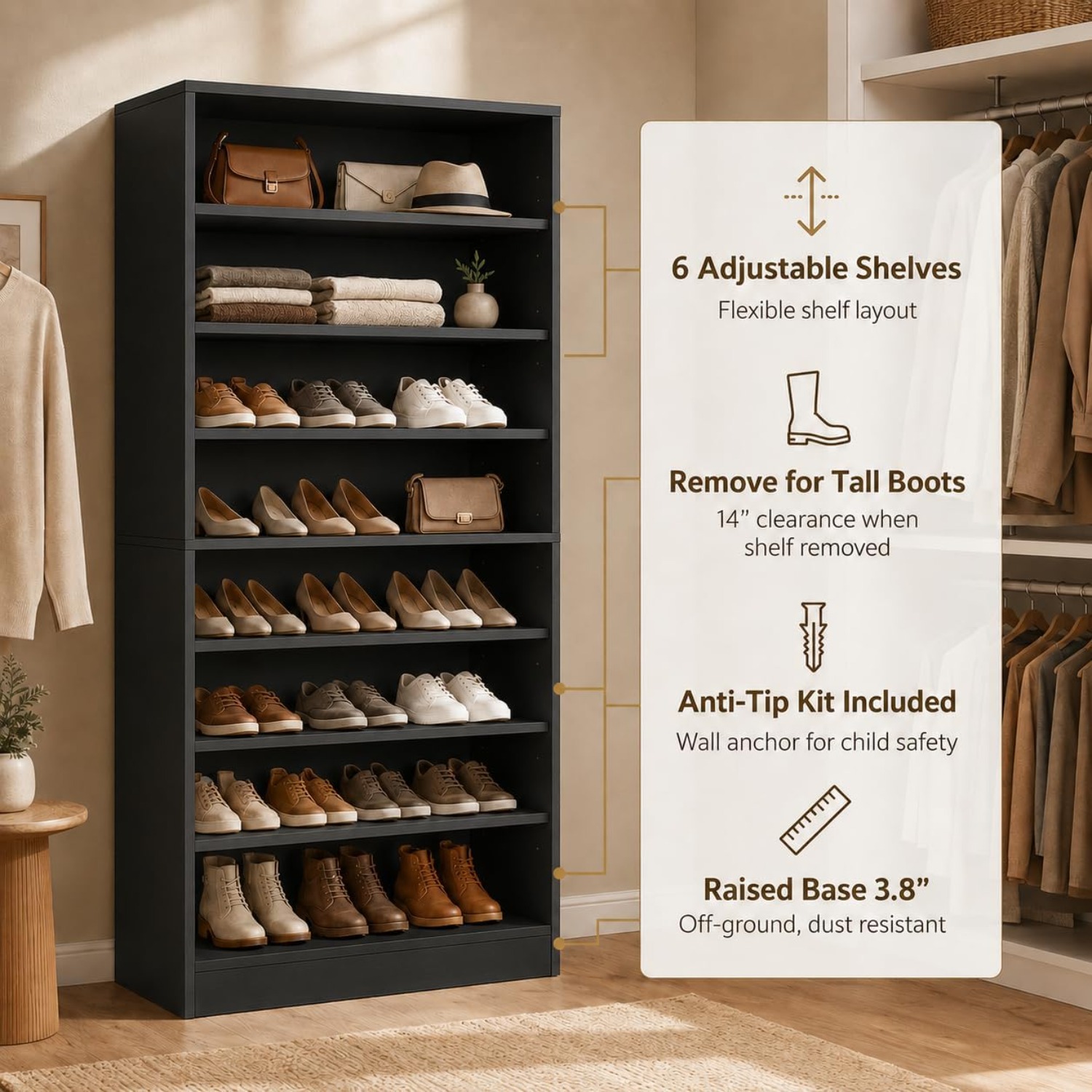 Rak Sepatu Tinggi 9 Tingkat un - Shoe Rack Cabinet Narrow Entryway ulasan dan harga