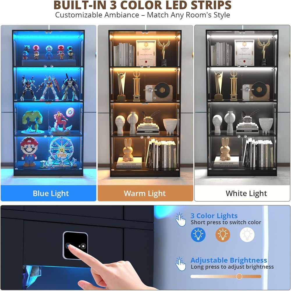 Lemari Pajangan Pintu Kaca 65, - Storage ulasan dan harga