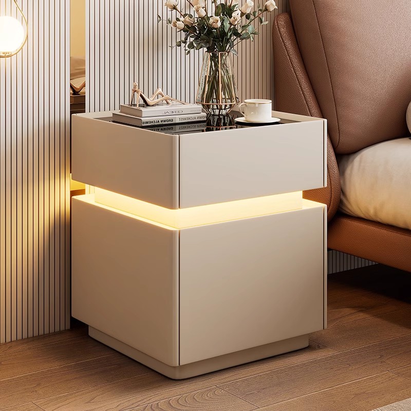 Meja Samping Tempat Tidur Pint - Solid Wood Nightstand 2 Drawers ulasan dan harga