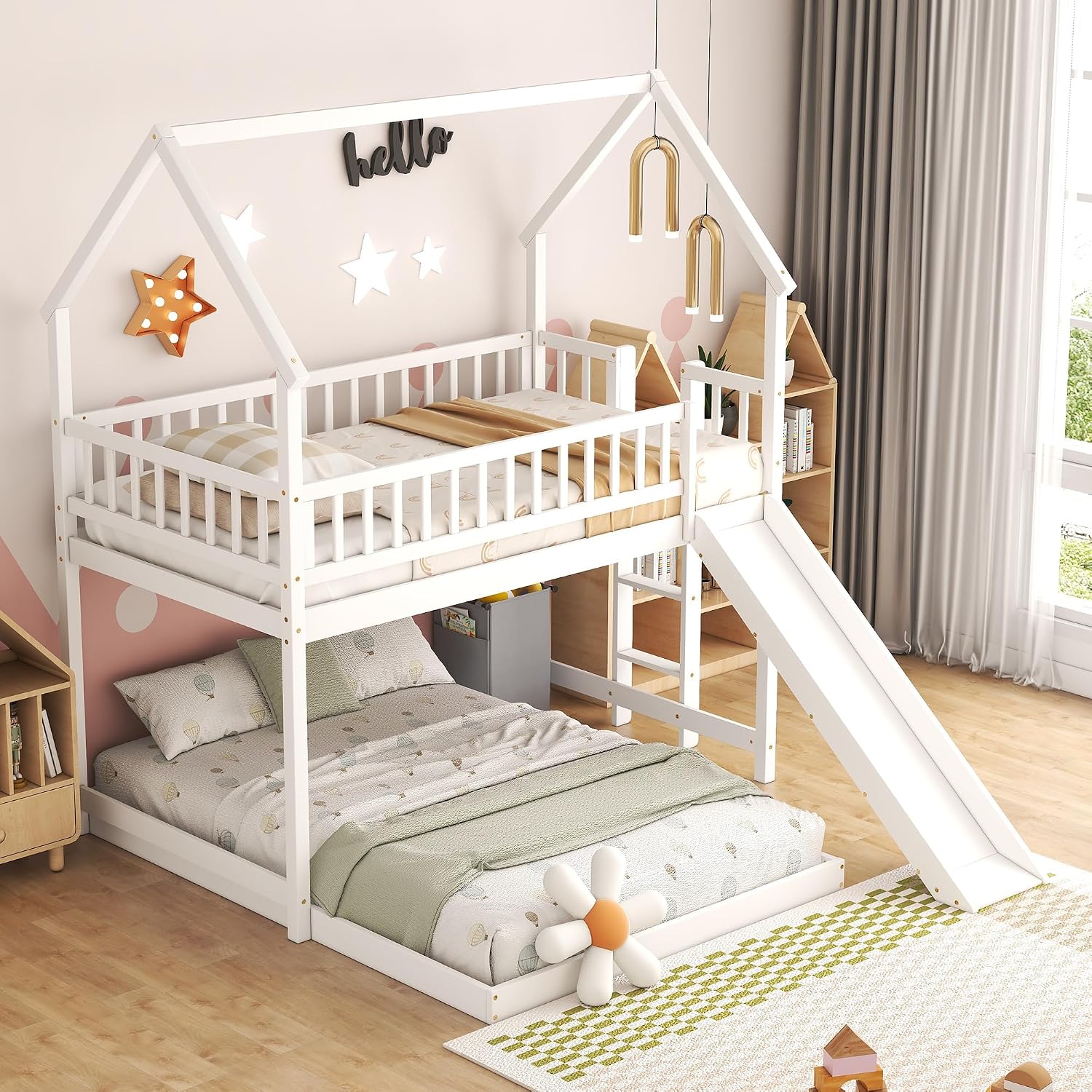 Tempat Tidur Tingkat dengan Ta - Bunk Bed With Stairs And Slide ulasan dan harga