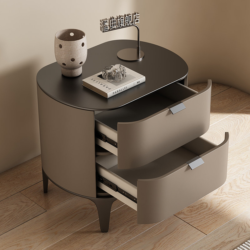 Meja Nakas Mewah Berbahan Kuli - Solid Wood Nightstand 2 Drawers ulasan dan harga