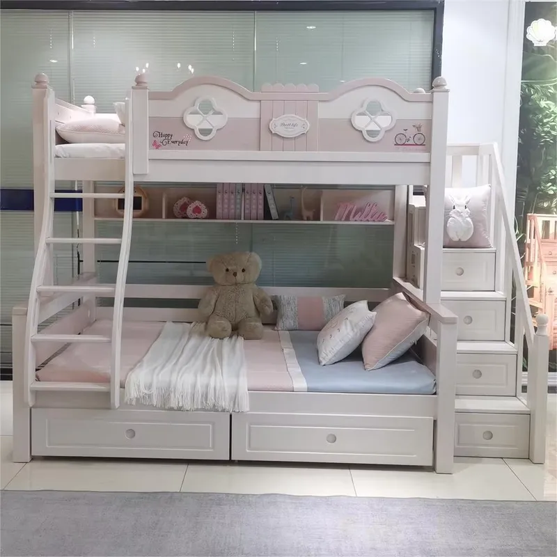 Tempat Tidur Anak Putri Mewah  - Bunk Bed With Stairs And Slide ulasan dan harga