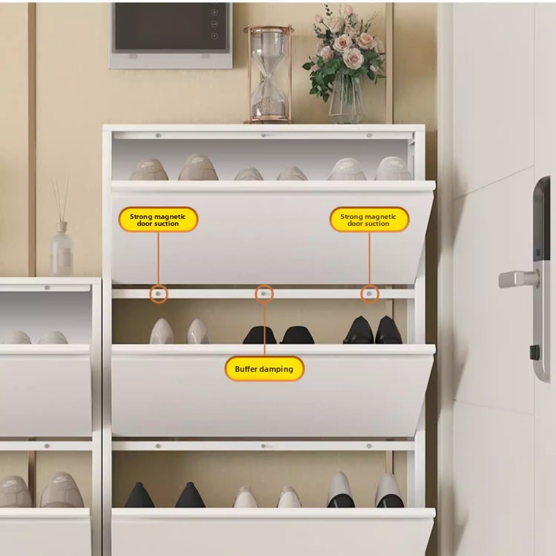 Lemari Sepatu Modern Tipis, Ra - Shoe Rack Cabinet Narrow Entryway ulasan dan harga