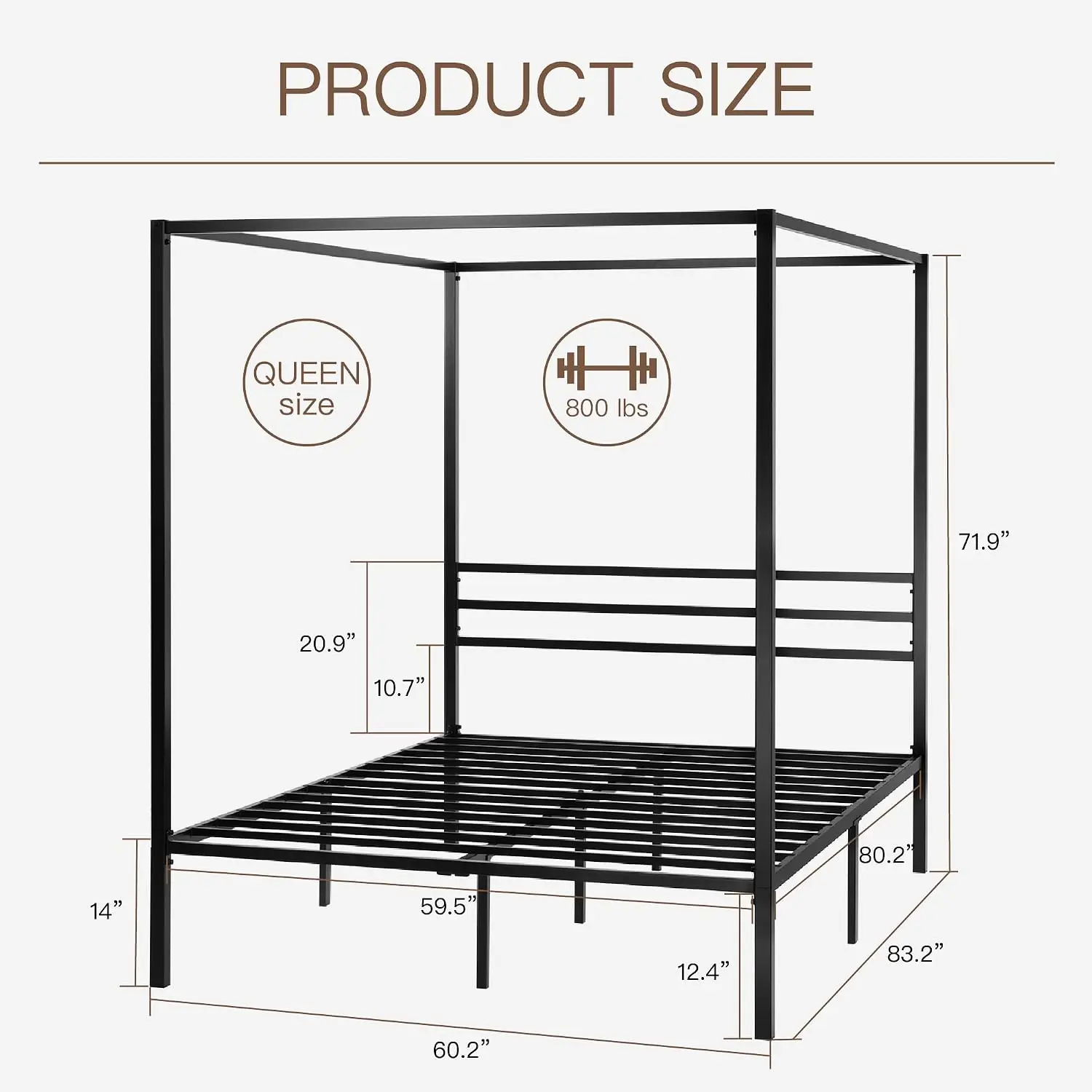 Rangka Tempat Tidur Kanopi Log - Canopy Bed Frame Metal Queen ulasan dan harga