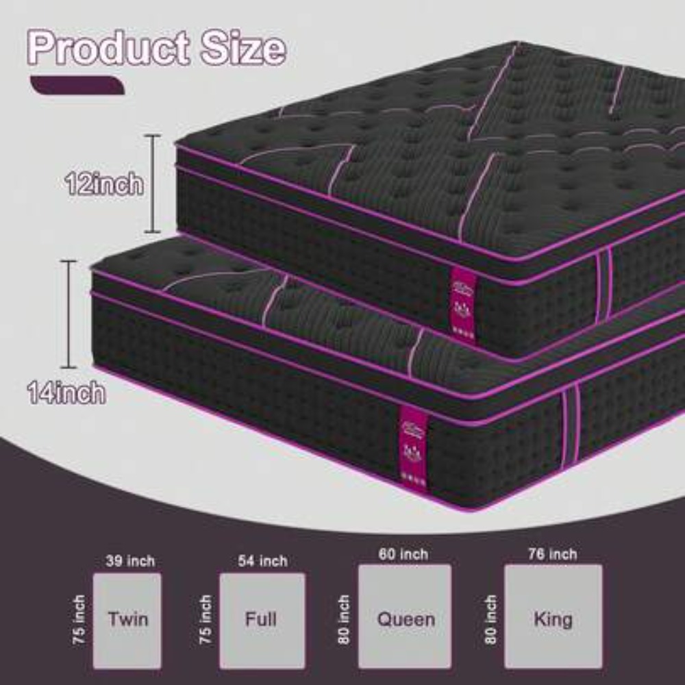 Kasur Ukuran Twin Full Queen K - Memory Foam Mattress In A Box Queen ulasan dan harga