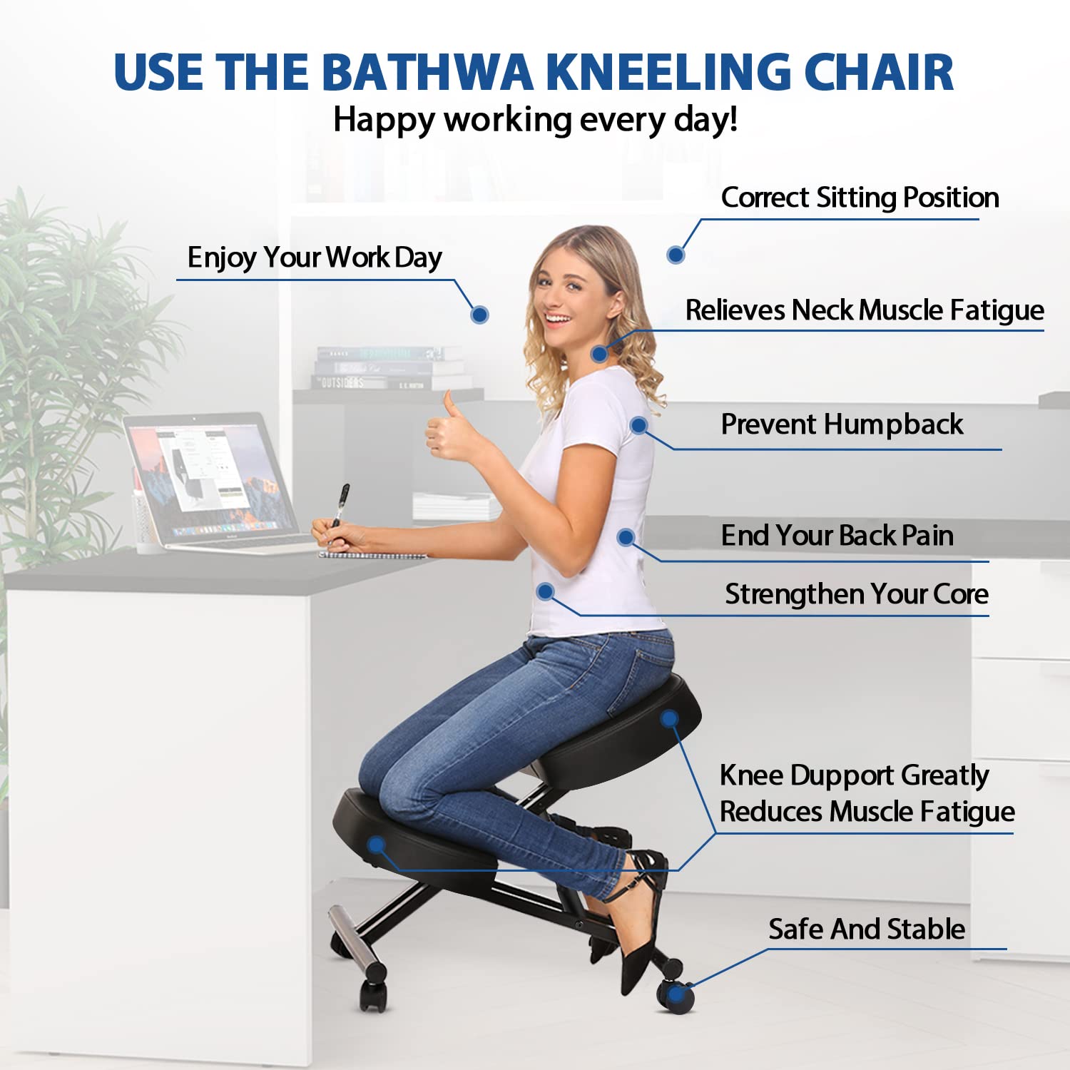 Kursi Berlutut Ergonomis untuk - Office Furniture ulasan dan harga