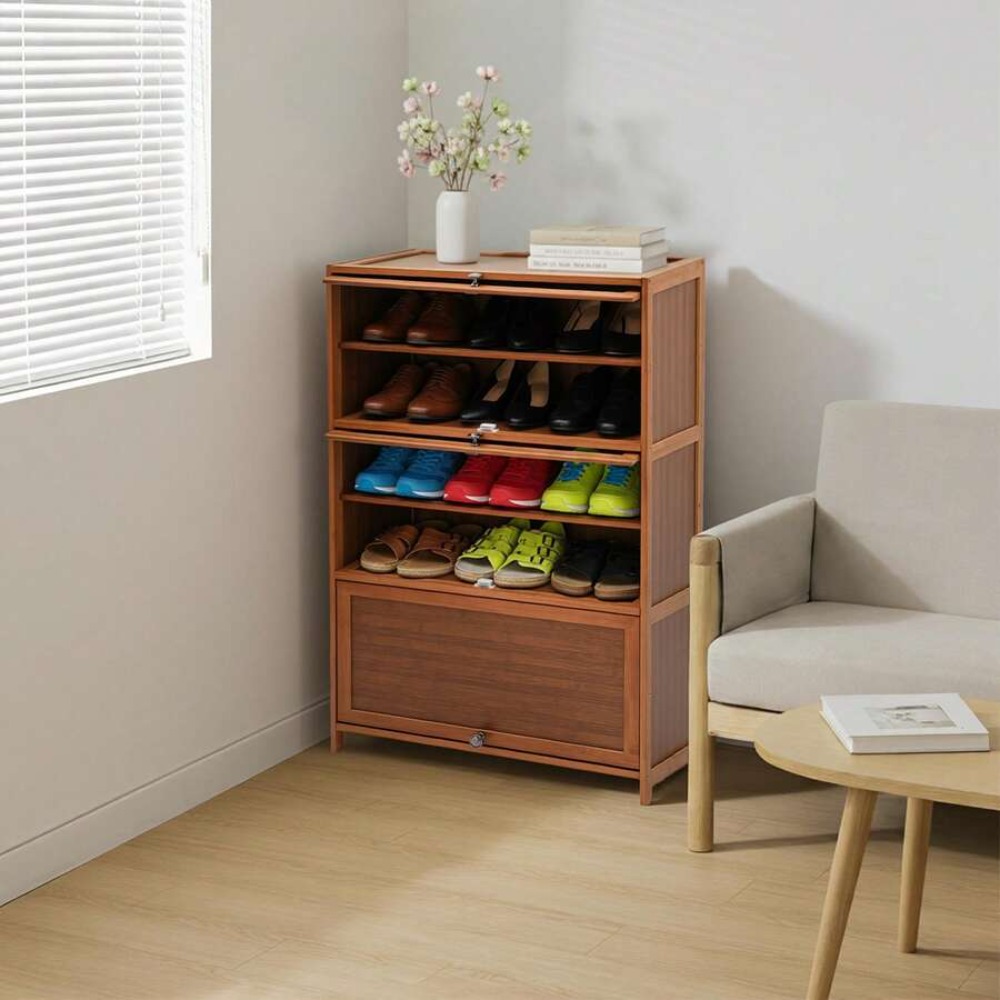 Rak Sepatu 7 Tingkat, Kabinet  - Shoe Rack Cabinet Narrow Entryway ulasan dan harga