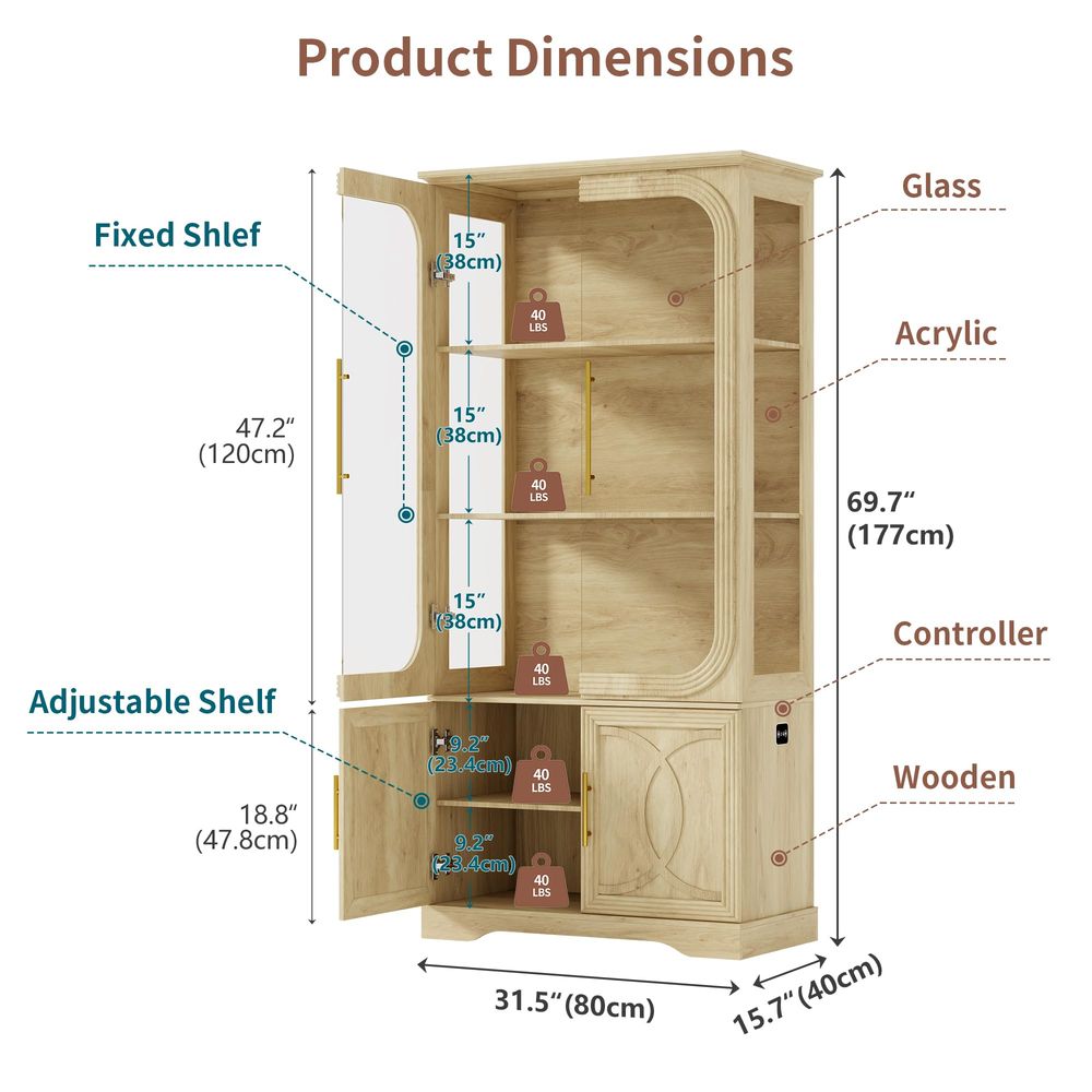 Lemari Pajangan dengan Pintu K - Storage ulasan dan harga