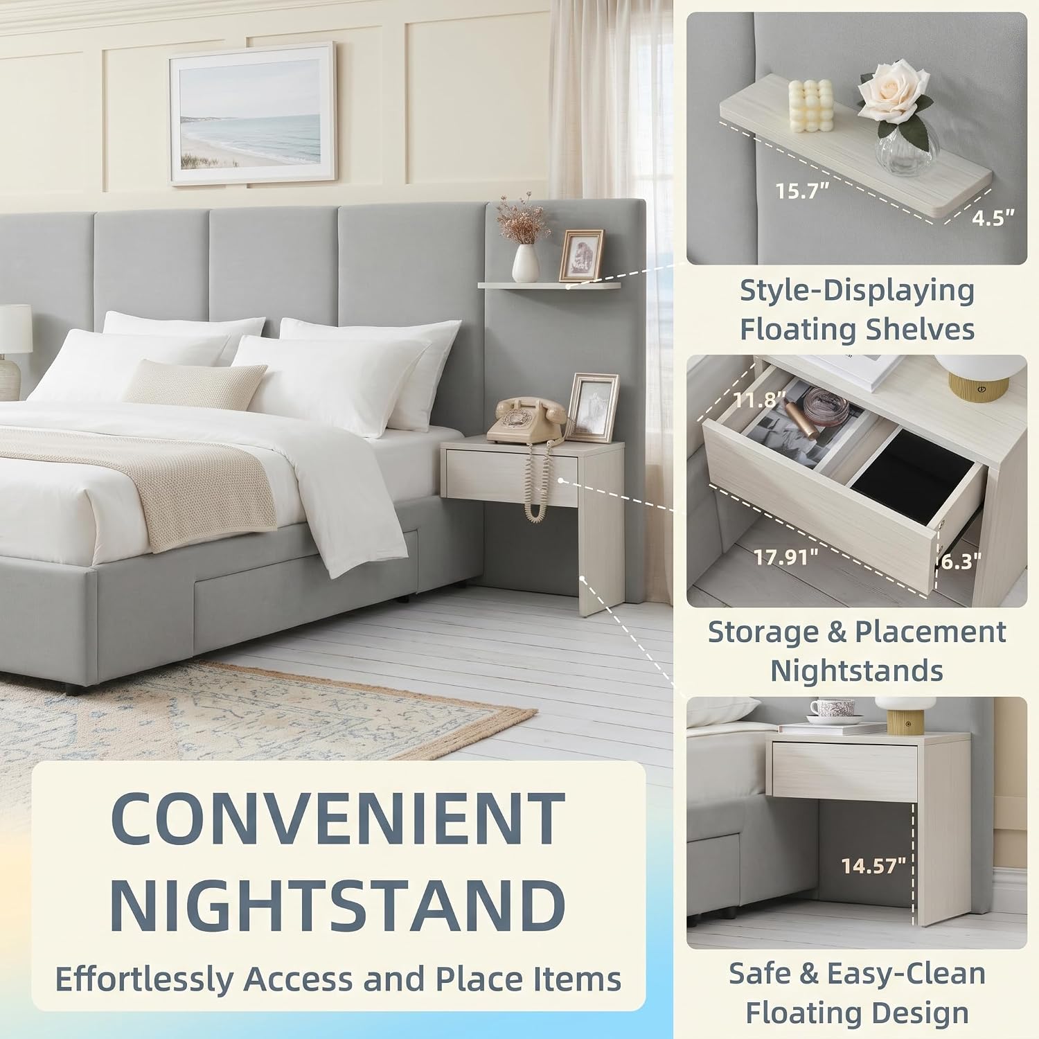 Rangka Tempat Tidur King Size  - King Size Bed Frame With Storage Drawers ulasan dan harga