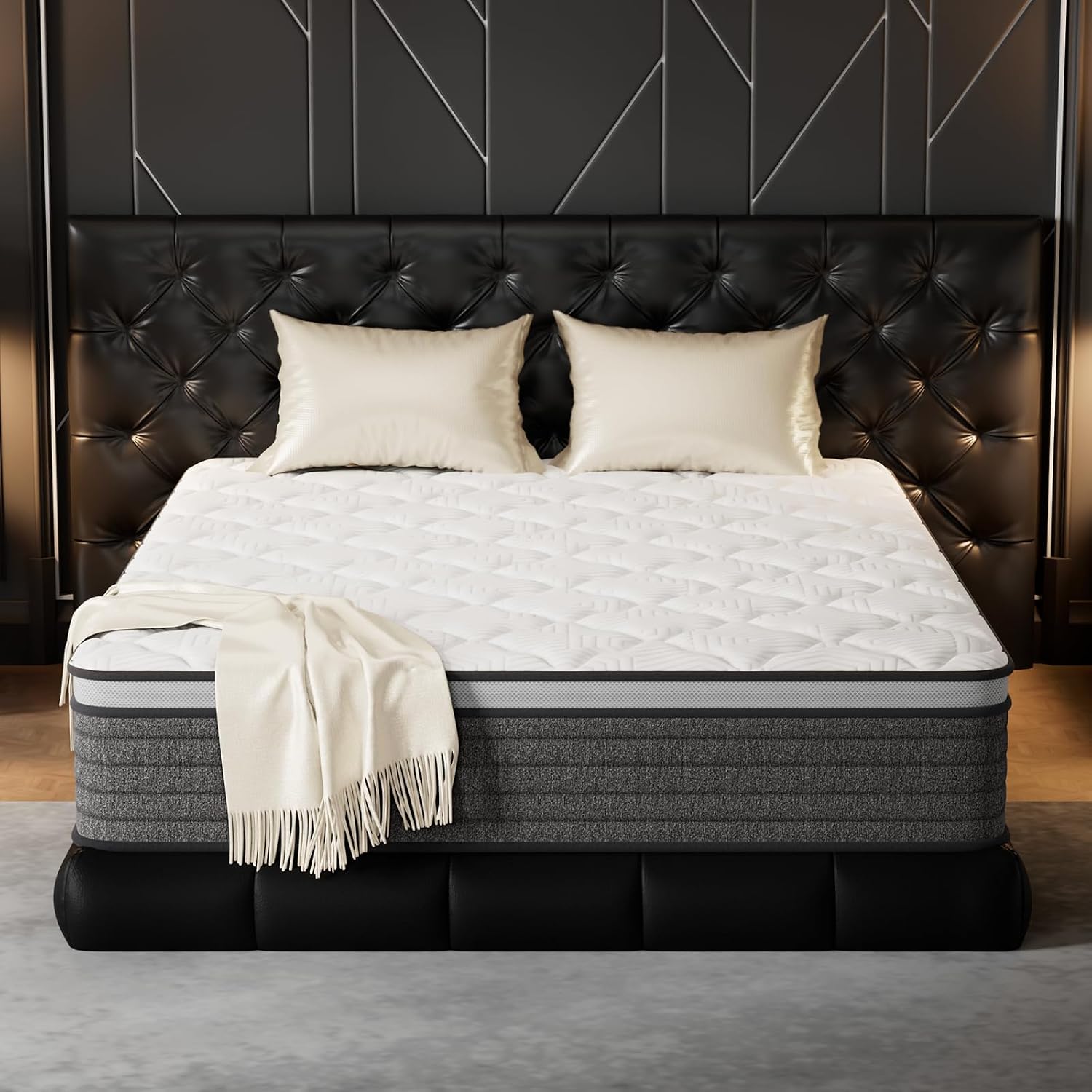 Kasur Queen 12 Inch Hybrid Uku - Memory Foam Mattress In A Box Queen ulasan dan harga