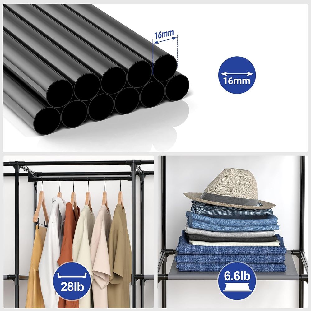 Lemari Pakaian Portabel, Lemar - Wardrobe Closet Portable Fabric Cover ulasan dan harga