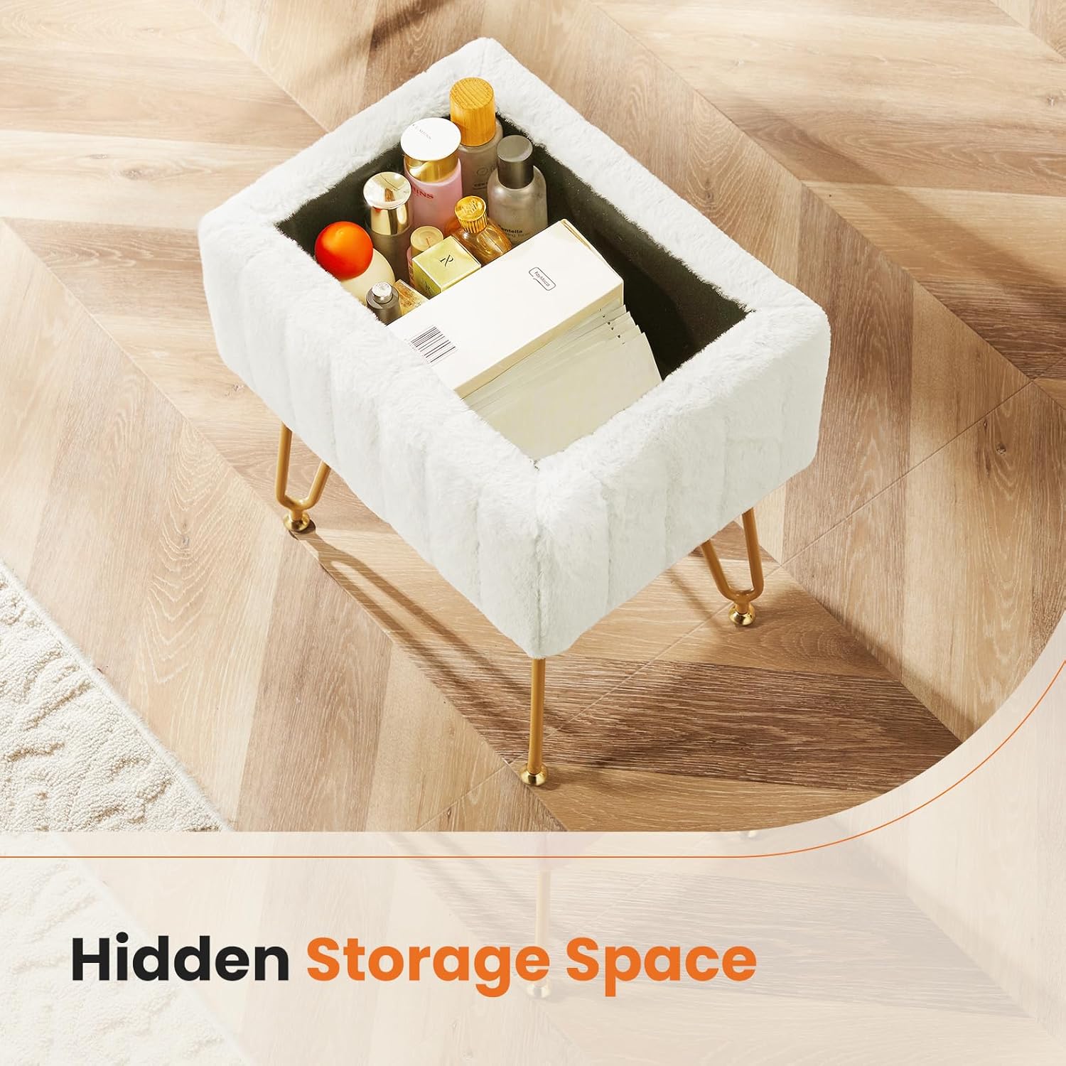 Bangku Penyimpanan Putih, Otto - Bedroom Furniture ulasan dan harga