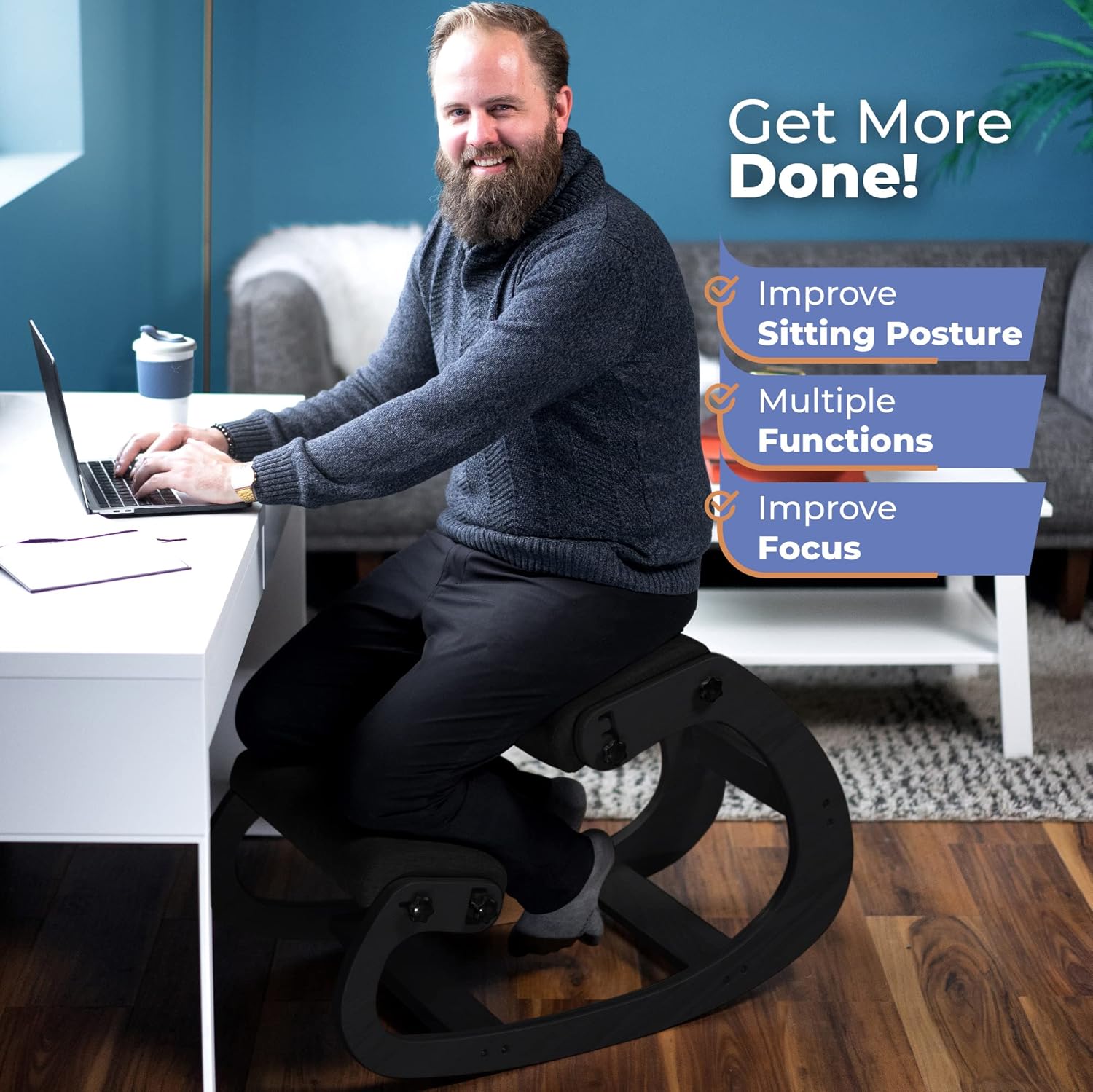Kursi Lutut Ergonomis Kayu, Ku - Office Furniture ulasan dan harga