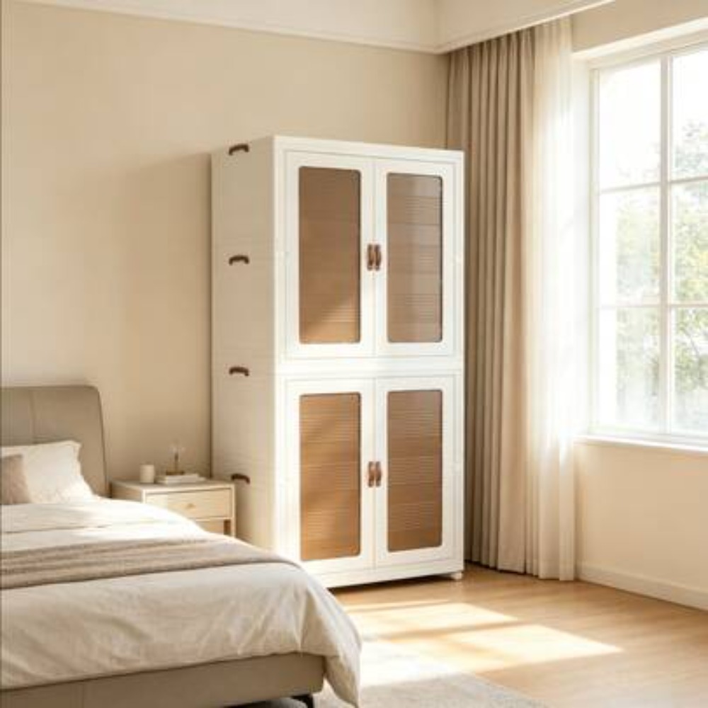 Unit Penyimpanan Pakaian Lipat - Wardrobe Closet Portable Fabric Cover ulasan dan harga
