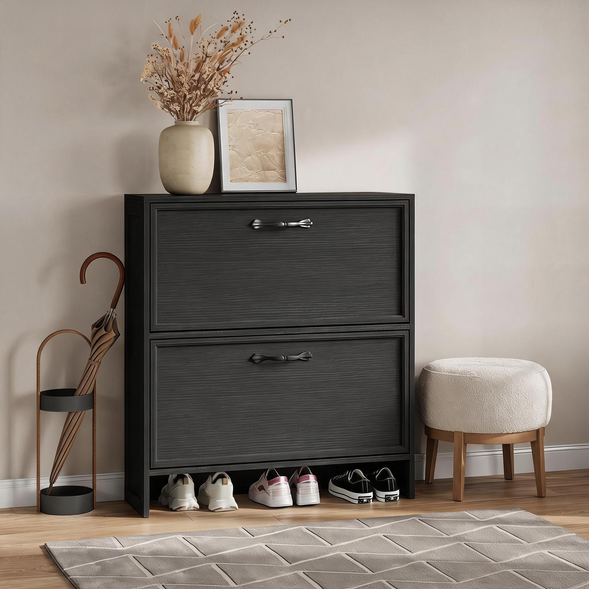 2 Laci Kabinet Sepatu Lipat De - Shoe Rack Cabinet Narrow Entryway ulasan dan harga