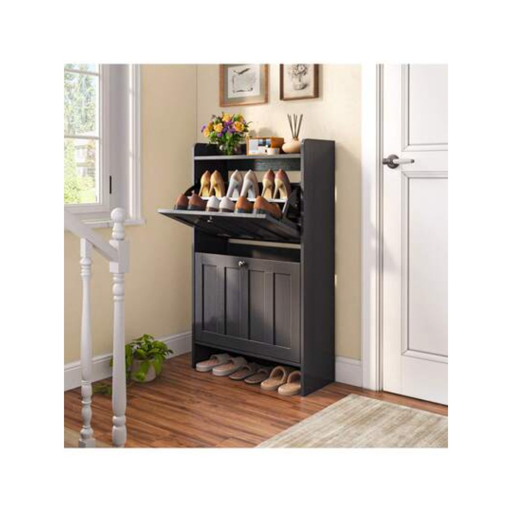 Lemari Sepatu Dengan 2 Laci Li - Shoe Rack Cabinet Narrow Entryway ulasan dan harga